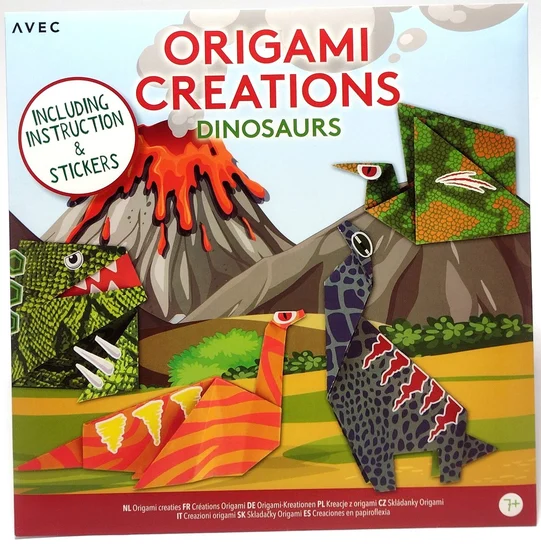 kreatywny zestaw do origami dinozaury b