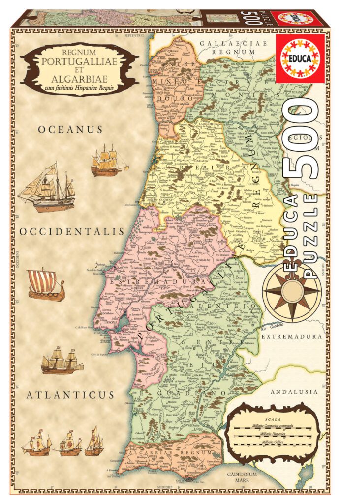 pol pl Puzzle 500 el Mapa Portugalii z 1710 roku 8098 1