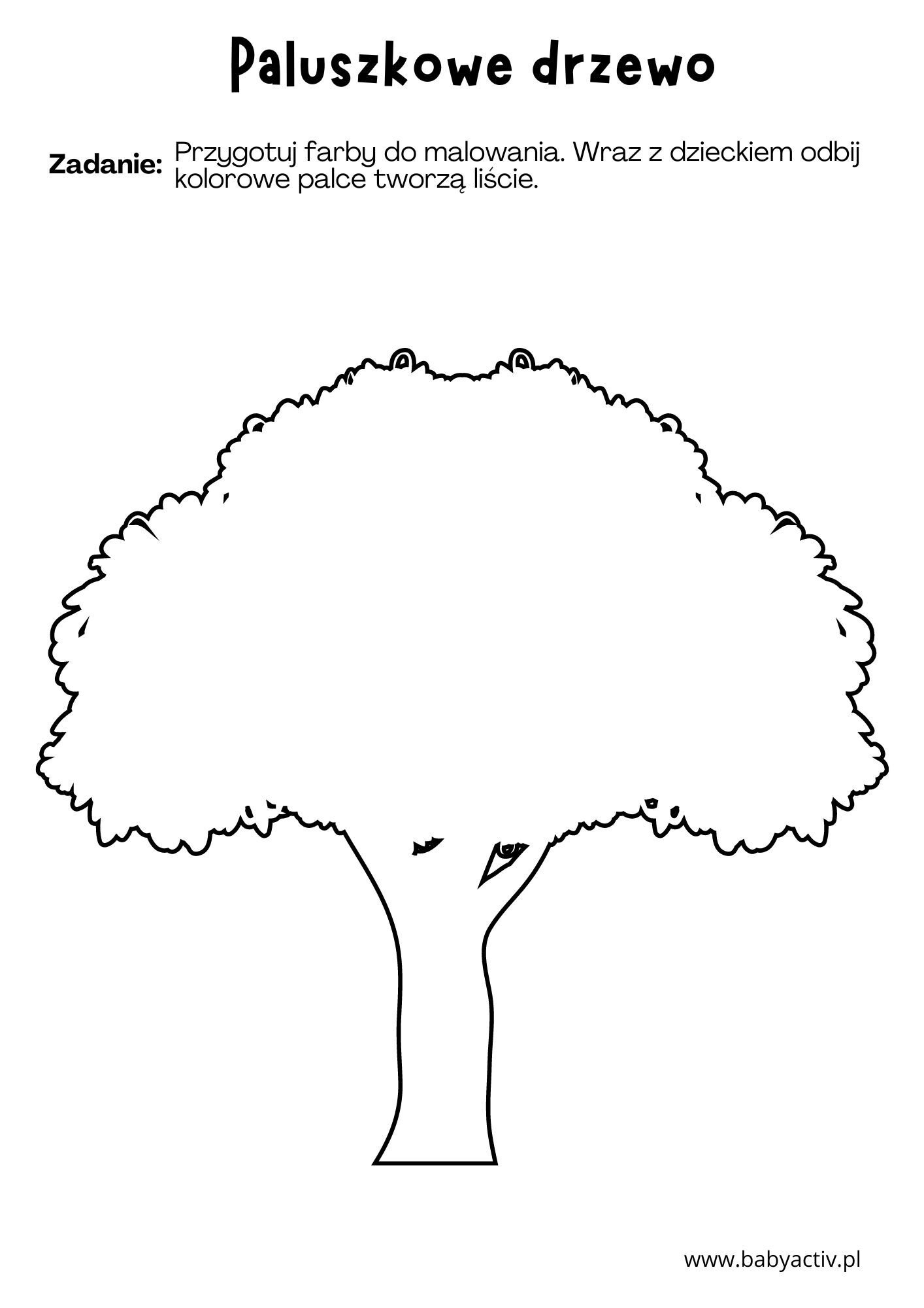 Paluszkowe drzewo do uzupełnienia