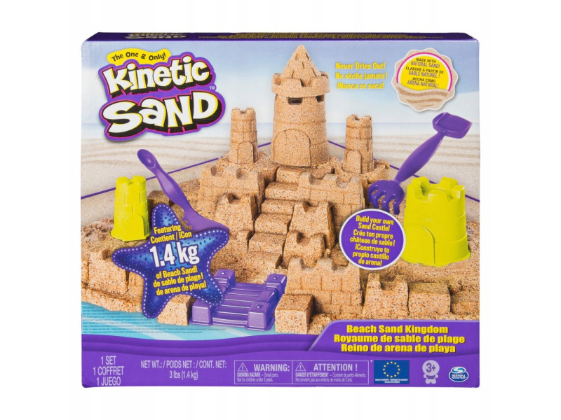 piasek kinetyczny kinetic sand zamek na plazy